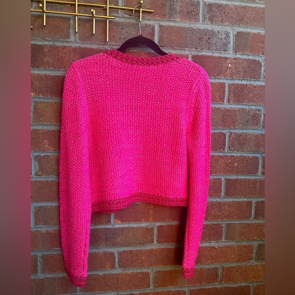 ALICE + OLIVIA Noella Pink Cardigan - Picture 9 of 10